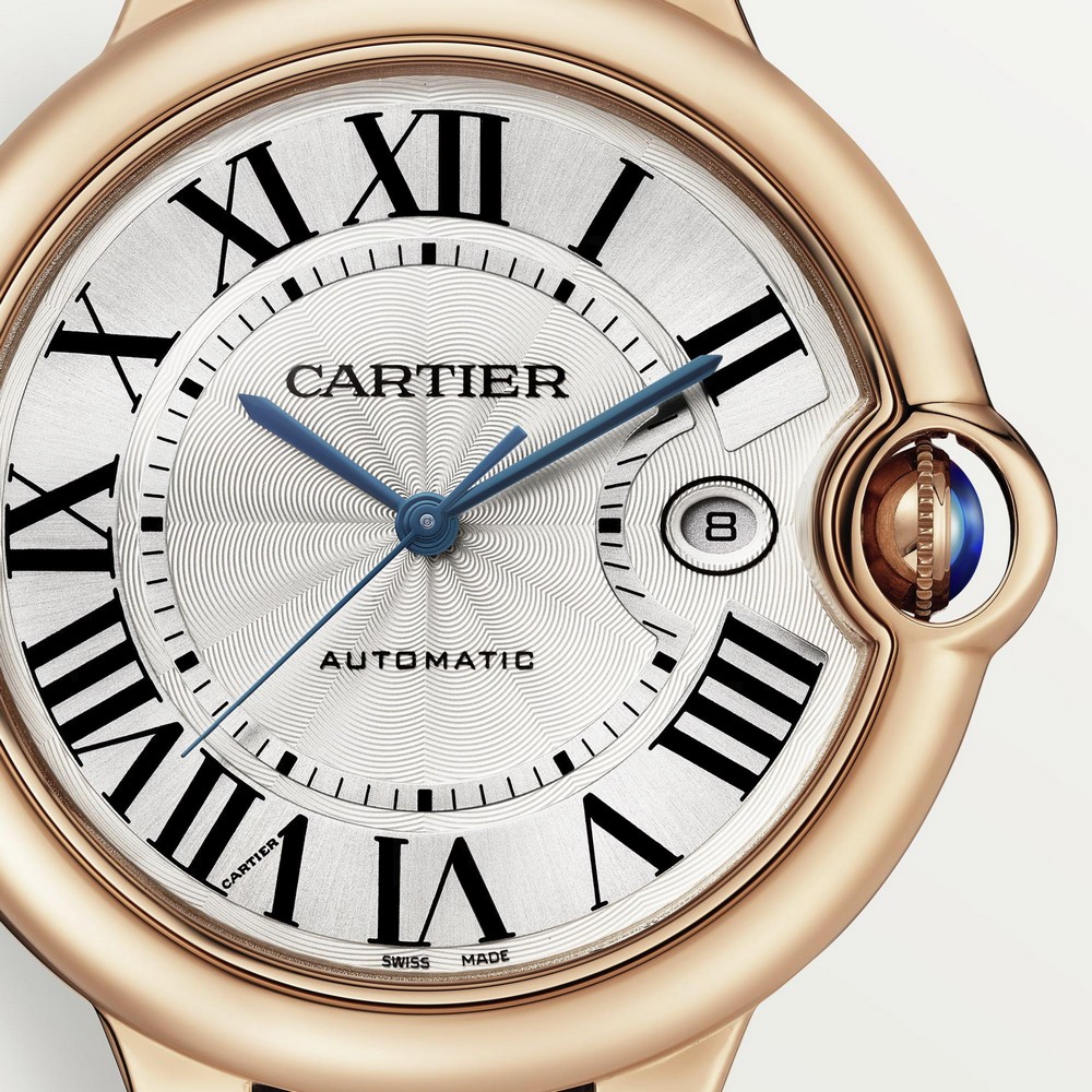 Đồng Hồ Cartier Ballon Bleu De Cartier Watch 42mm Nam Xám Vàng Nâu